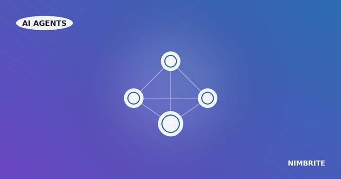 Illustration representing AI agents connected together